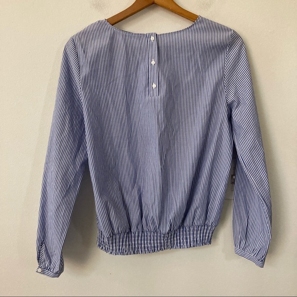 Zara Striped Poplin Top Blouse - Picture 5 of 7